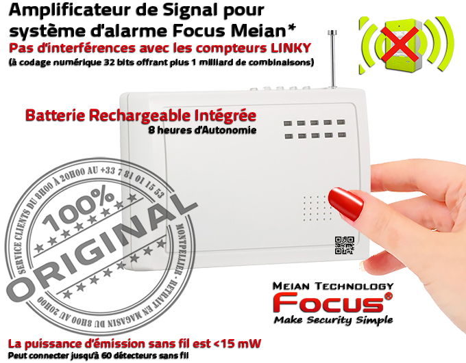 PB-205R Alarmes Meian GSM Ethernet Répéteur de Signal